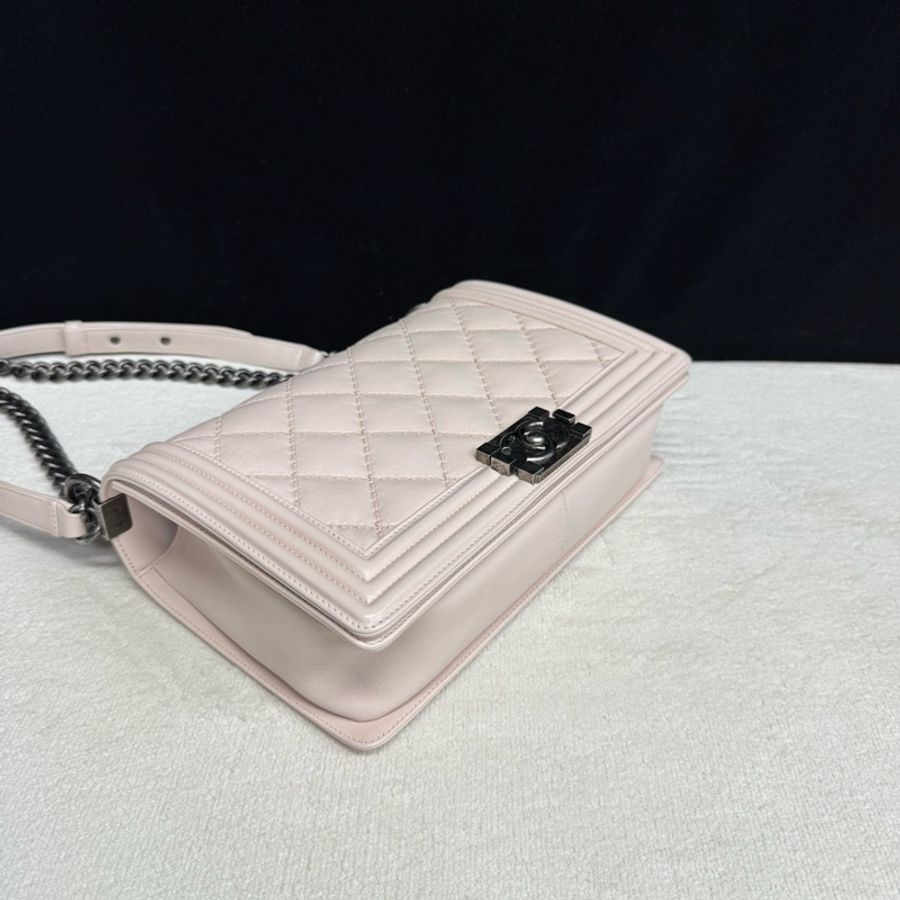 97新❤️Chanel香奈兒 粉色全皮大號Leboy鏈條包 鐳射18開,尺寸27*17*7cm-1