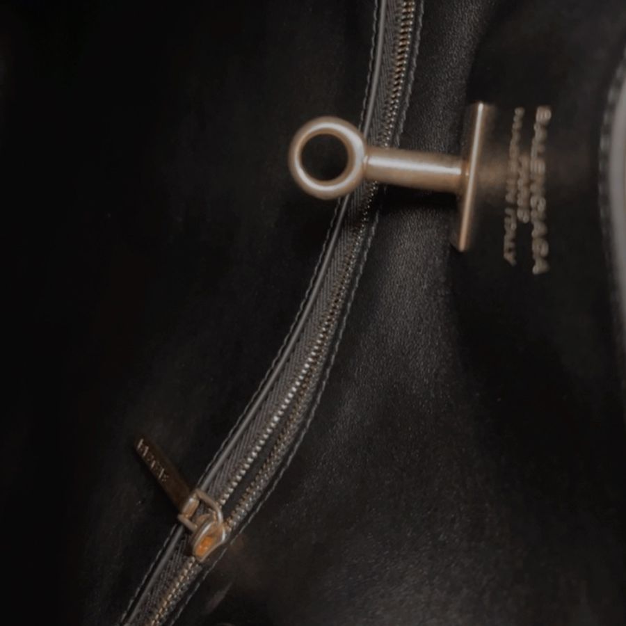 Balenciaga Large Bel Air 黑金皮革（Hobo包 ）巴黎世家-10