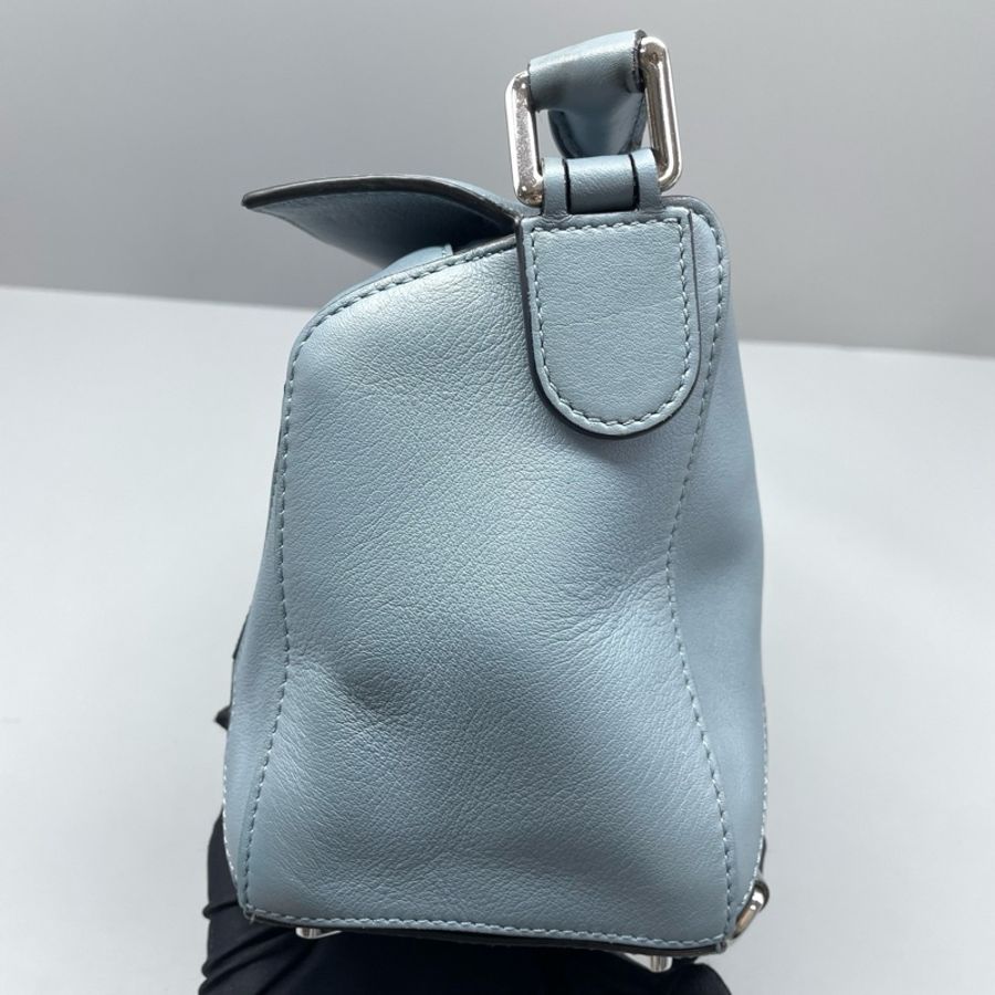 LOEWE羅意威幾何包小號霧霾藍/24*15*10附件 肩帶-3