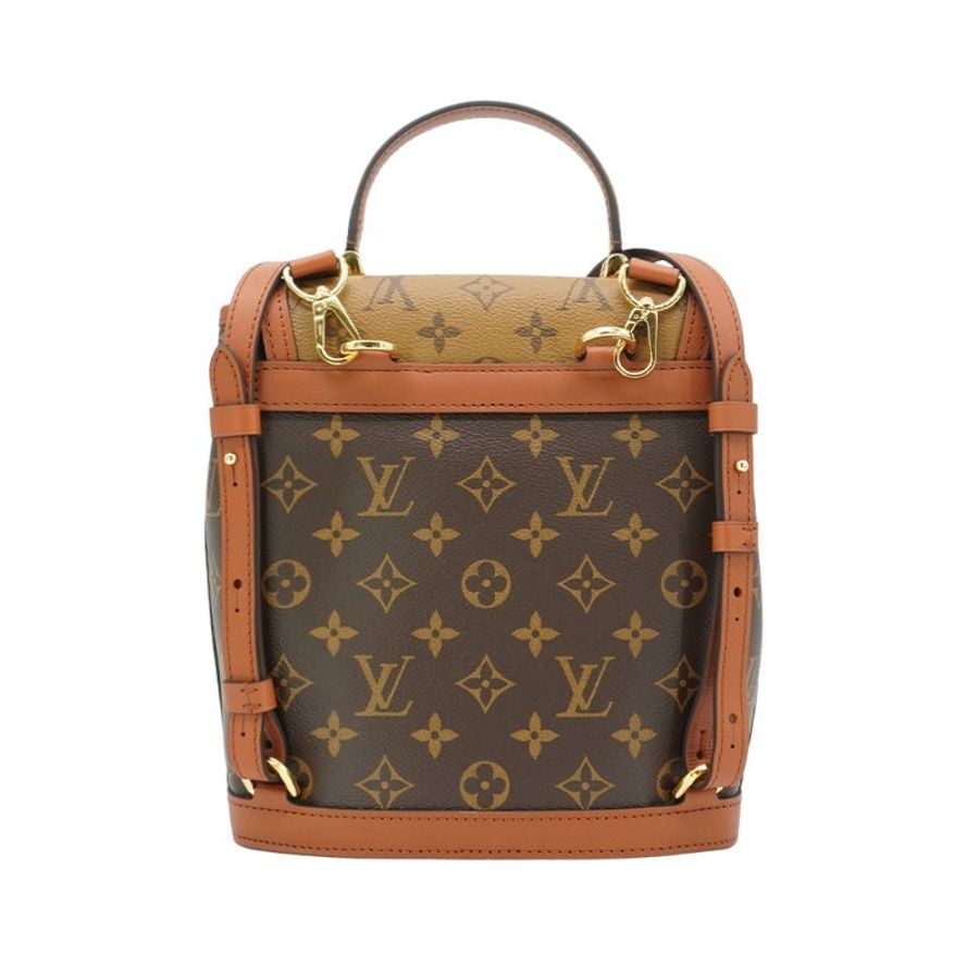 Louis Vuitton Dauphine 帆布金釦後背包(M45142-咖)-2