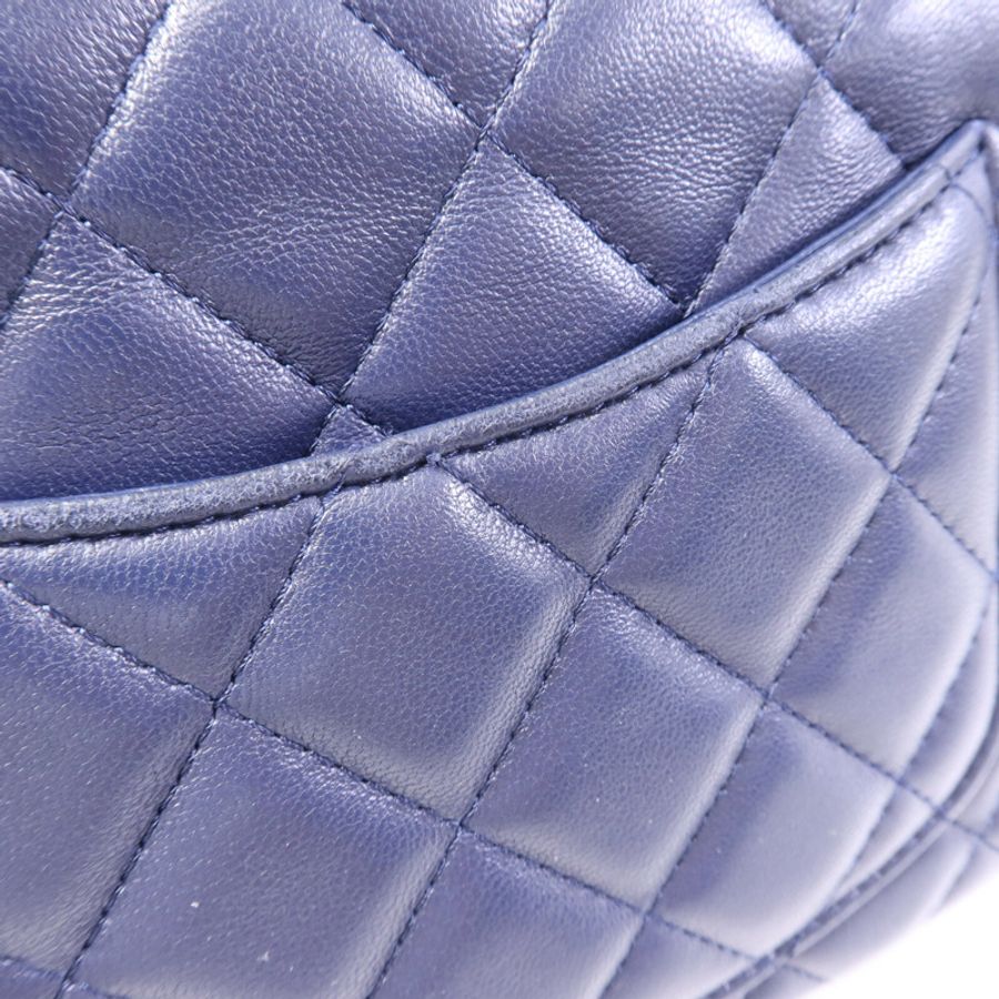 CHANEL 羊皮皮革Mini Classic 20銀扣鏈帶肩背袋-14