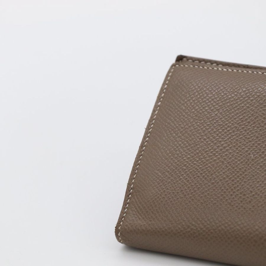 Hermès 愛馬仕 Béarn Soufflet 大象灰 Epsom 銀扣 長夾-7