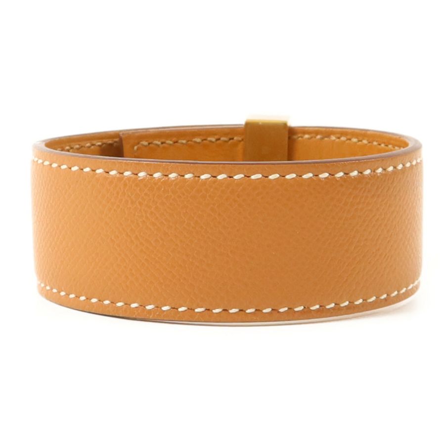 HERMES Epsom皮革CDC 24金扣手鐲Gold-1