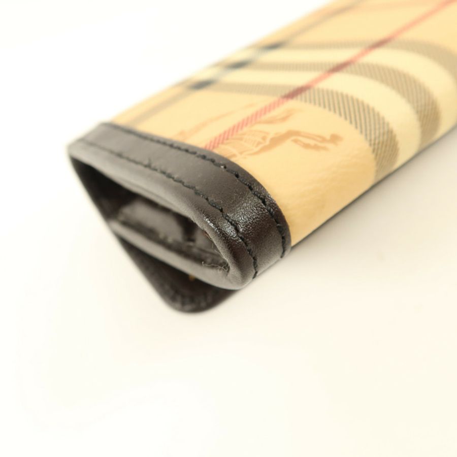 BURBERRY 塗層帆布Long Wallet金扣長錢包-12