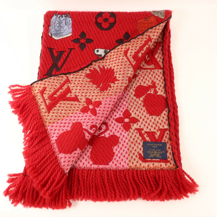 LOUIS VUITTON 羊毛/絲質Scarf圍巾-4
