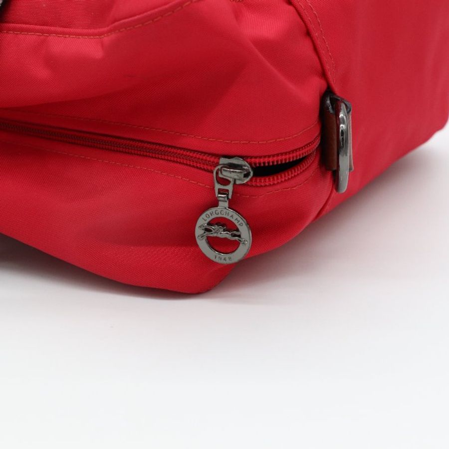 Longchamp 紅色尼龍 斜背包 肩背包 旅行包-5