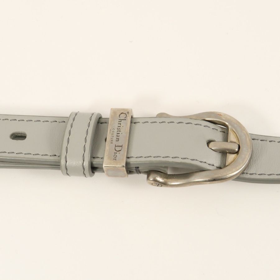 Dior 牛皮皮革Shoulder Bag銀扣肩背袋-9