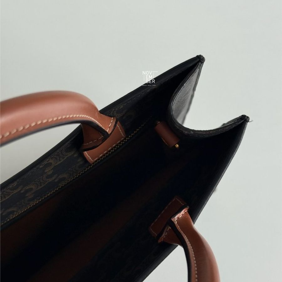 98新✨ Celine 瑟琳 Vertical Cabas 老花托特包-4