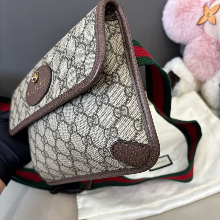 Gucci 虎頭胸包腰包-3