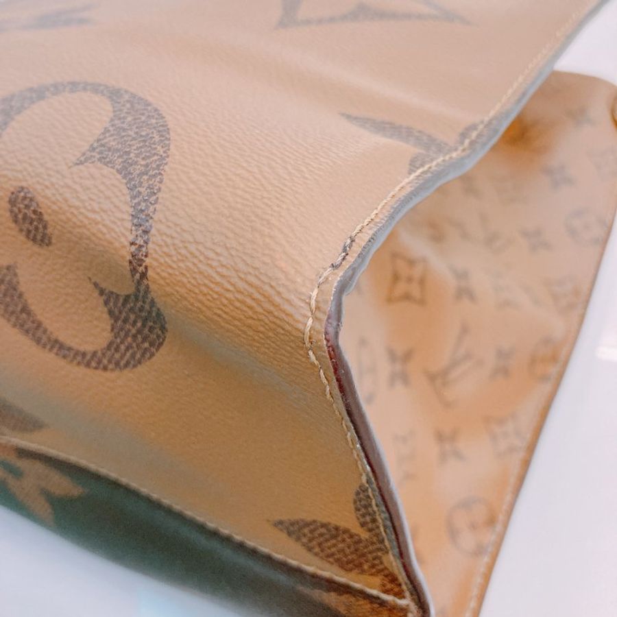 MS0599	Louis Vuitton 路易威登 手提包 單肩包 大號 反轉 老花紋 金扣 Onthego GM Canvas Reverse Monogram x GHW-8