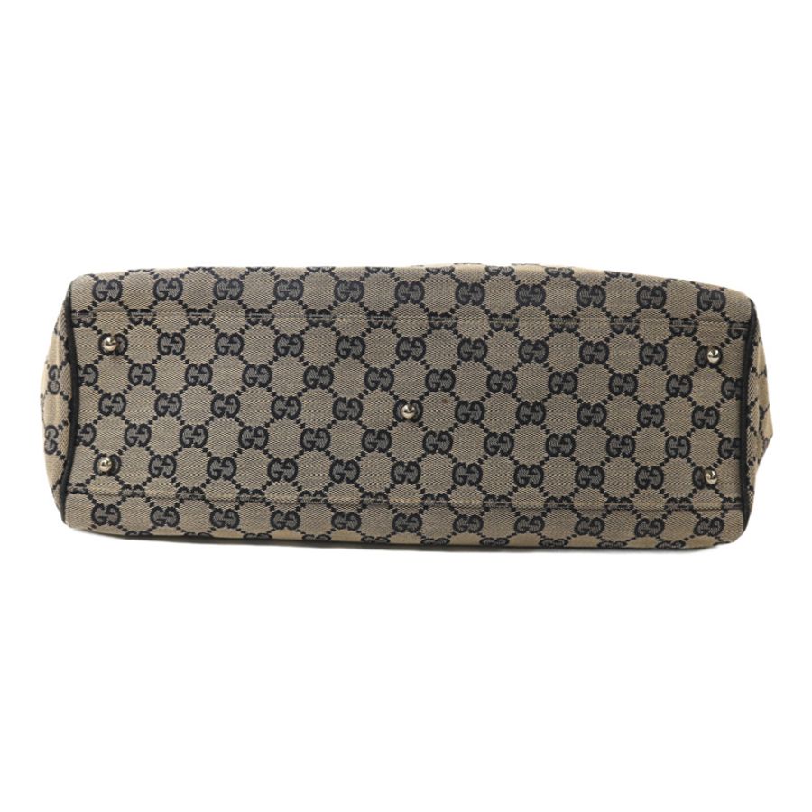 GUCCI 帆布Tote Bag Medium銀扣手挽袋-3