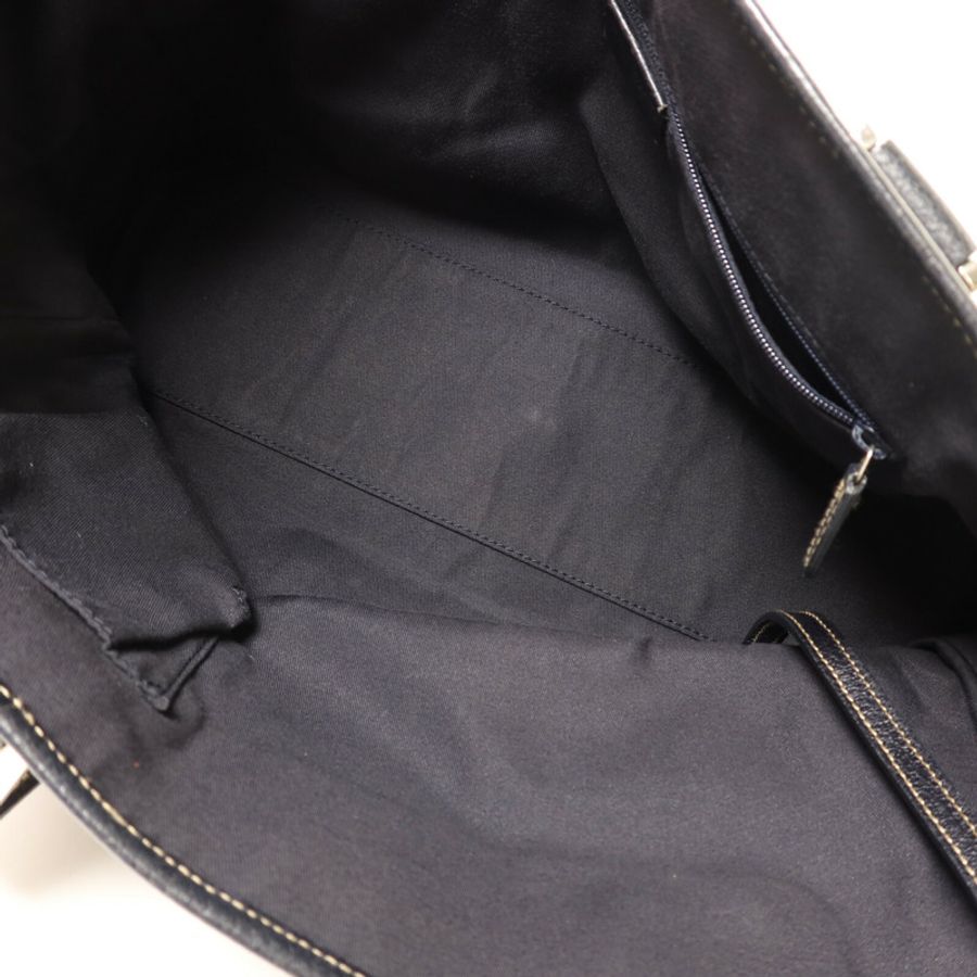GUCCI 帆布Tote Bag Medium銀扣手挽袋-4