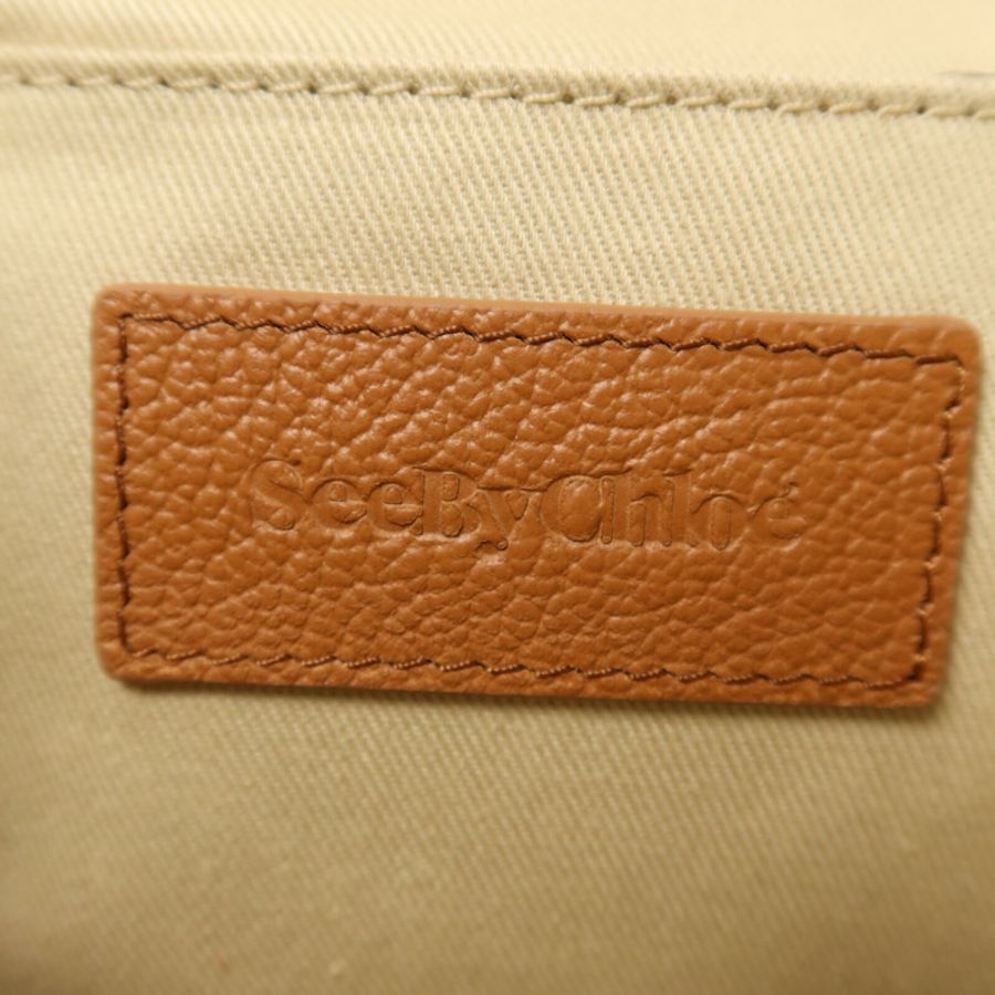 SEE BY CHLOE 牛皮皮革/麂皮皮革Shoulder Bag金扣肩背袋-5