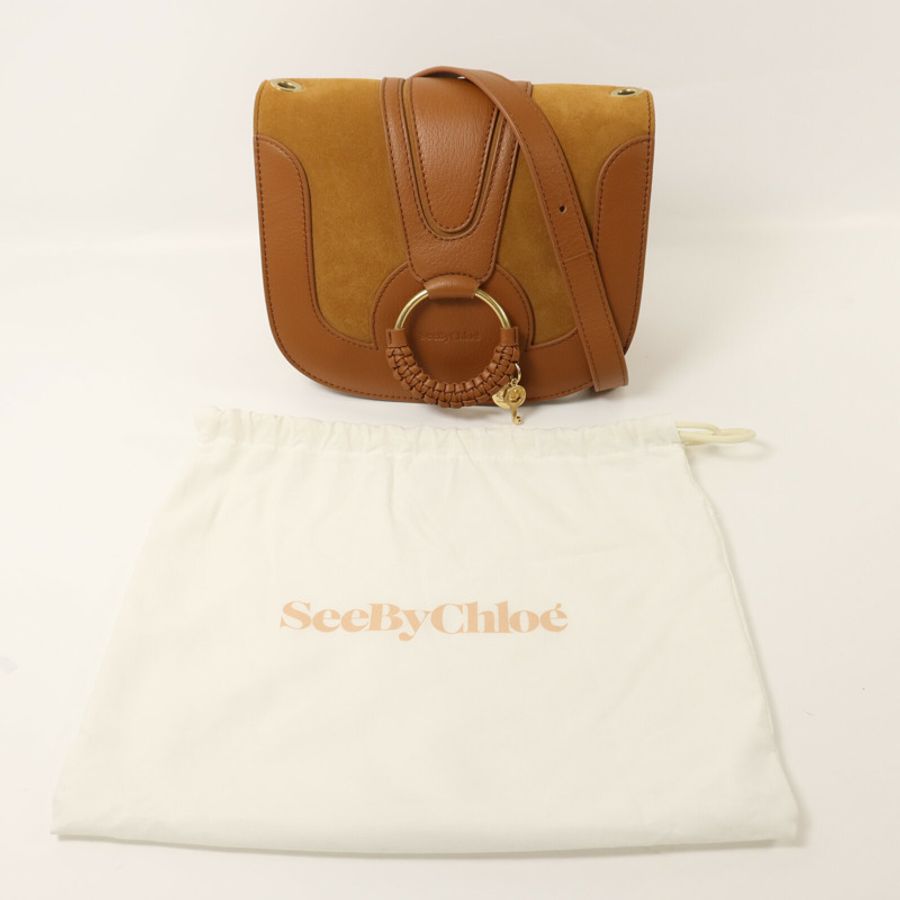 SEE BY CHLOE 牛皮皮革/麂皮皮革Shoulder Bag金扣肩背袋-8