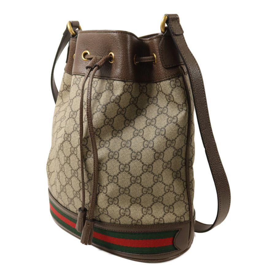 GUCCI 塗層帆布Ophidia Bucket Bag金扣肩背袋-2