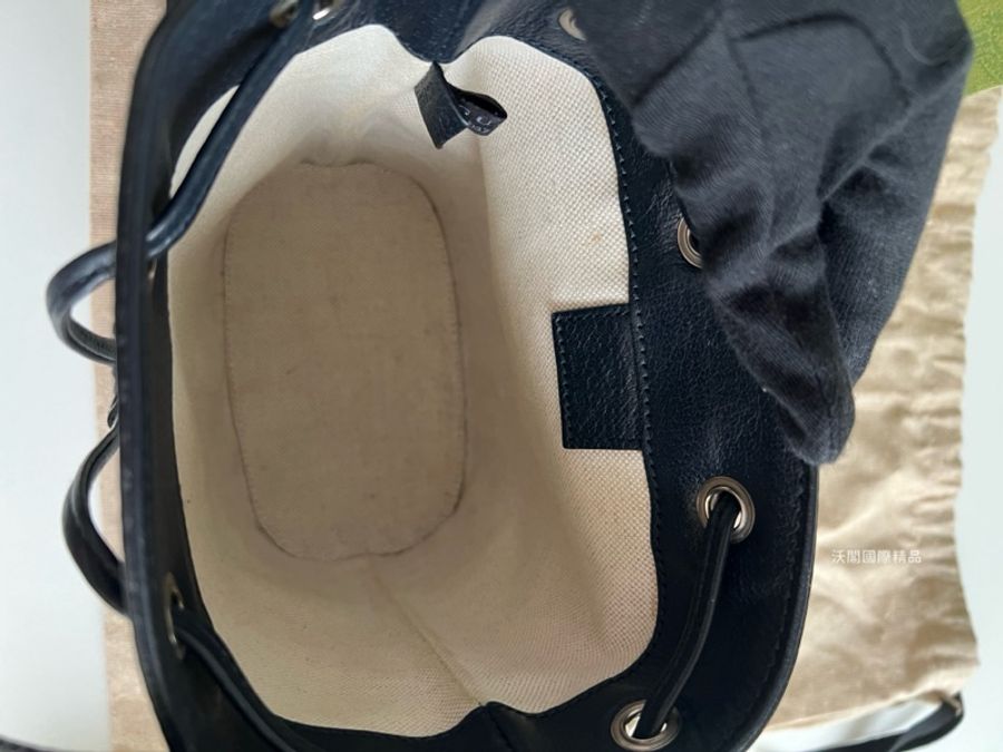 Gucci  Supreme Ophidia 水桶斜背包(黑藍色)-8