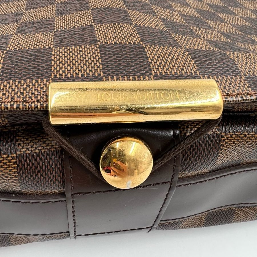 Louis Vuitton/路易威登/LV/男款棕色棋盤格翻蓋斜挎公文包/-6