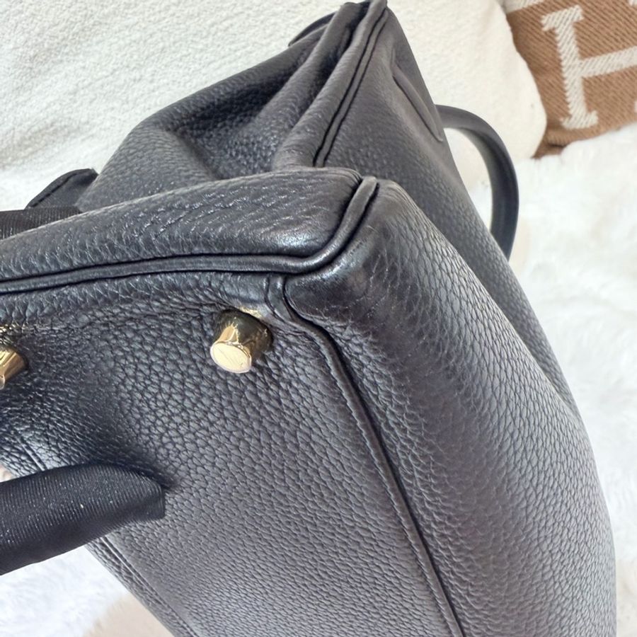 Hermes Kelly 32/ 黑色 金扣/ T刻-5