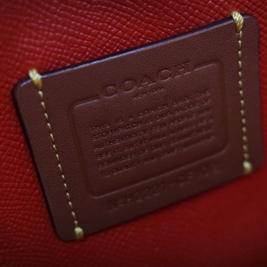Coach 經典棕色花紋 恐龍太空系列 手提包 斜挎包 兩用包-32