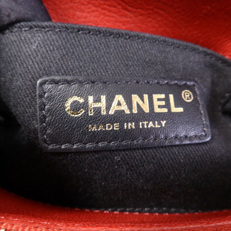 CHANEL 羊皮皮革Coco Curve Flap金扣鏈帶肩背袋-5