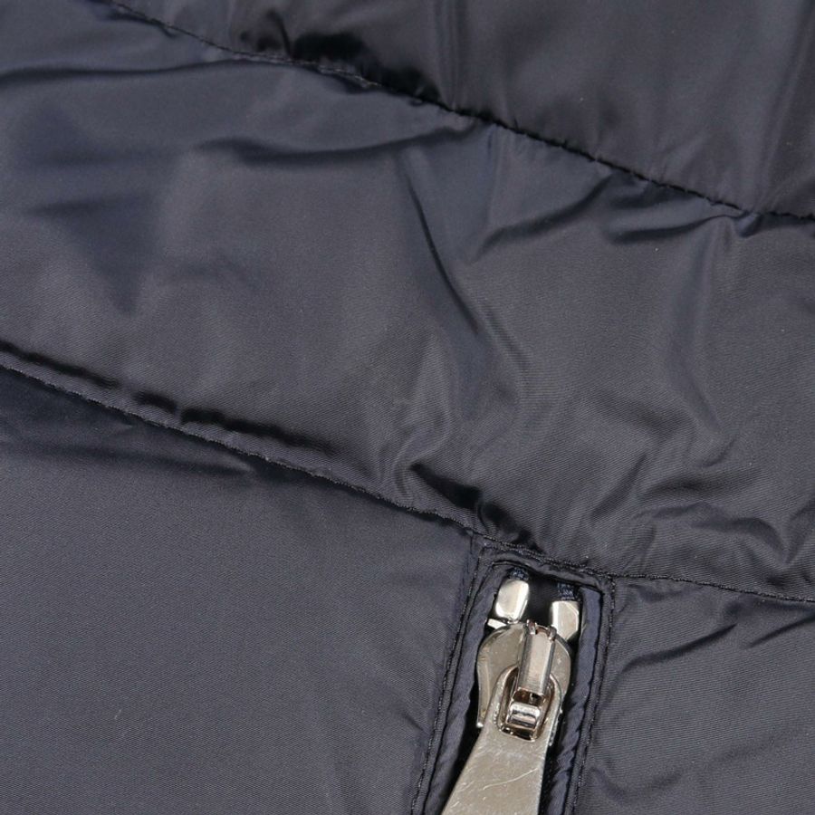 MONCLER BLOIS 羽絨外套 羊毛尼龍混紡 海軍藍 黑色 二手 女款 00碼-6