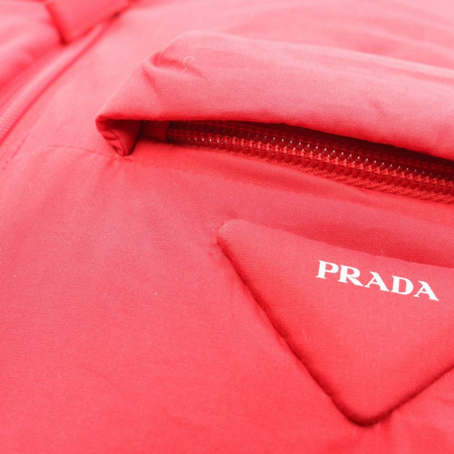 PRADA 紅色棉質羽絨服,二手女款 36 碼-10