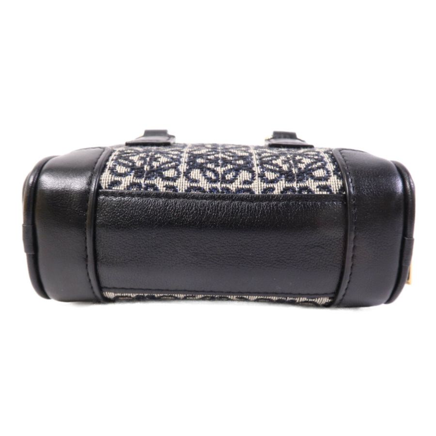 LOEWE 帆布Amazona Nano金扣鏈帶手挽肩背袋兩用袋-3