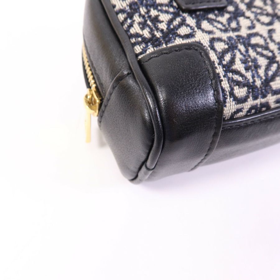 LOEWE 帆布Amazona Nano金扣鏈帶手挽肩背袋兩用袋-12