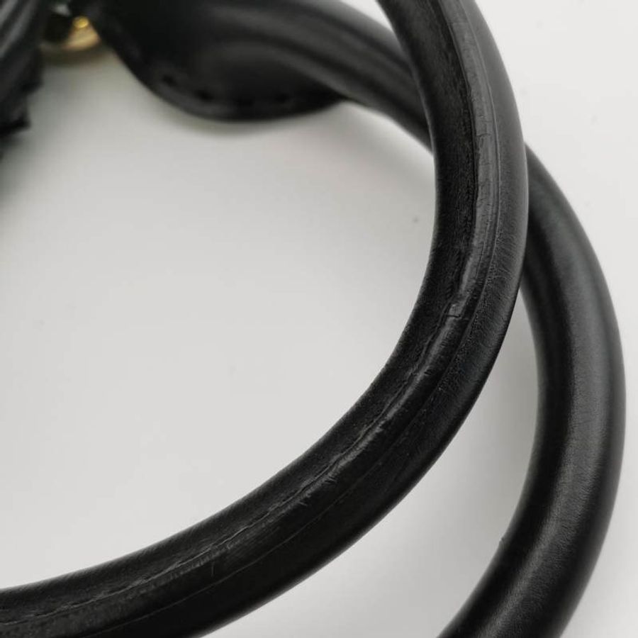 Burberry牛皮翻毛皮純色流蘇裝飾銘牌徽標斜挎包單肩包-13