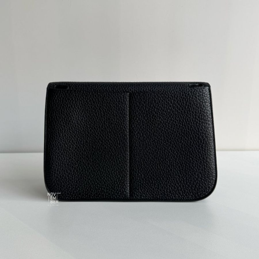 99新🆕 Hermès 愛馬仕 Halzan 25 黑色銀釦-6