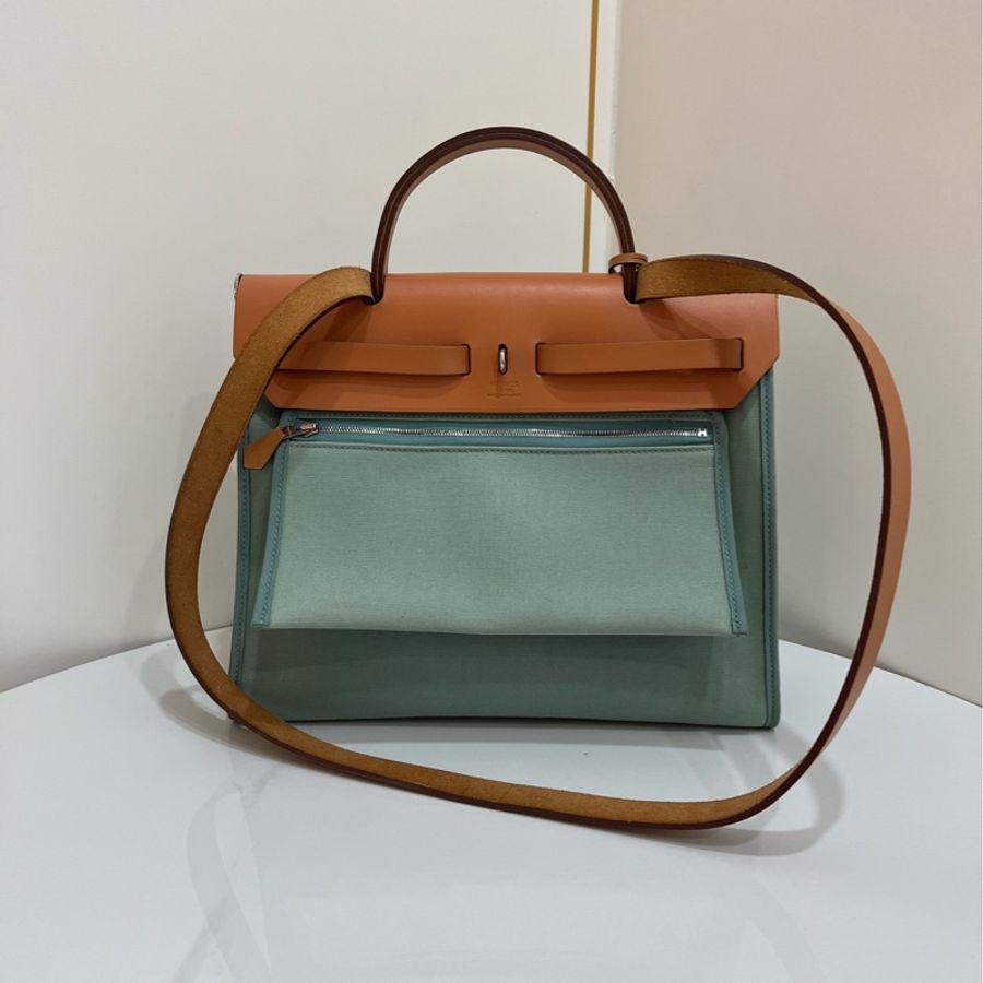 Hermes/愛馬仕 herbag31 手提單肩斜挎包 尺寸；31*25*10-1