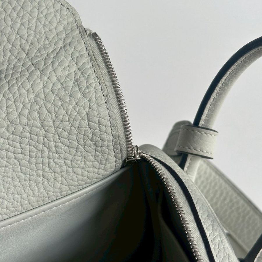 閒置新✨ Hermès 愛馬仕 Mini Lindy 冰晶灰銀釦二代-8