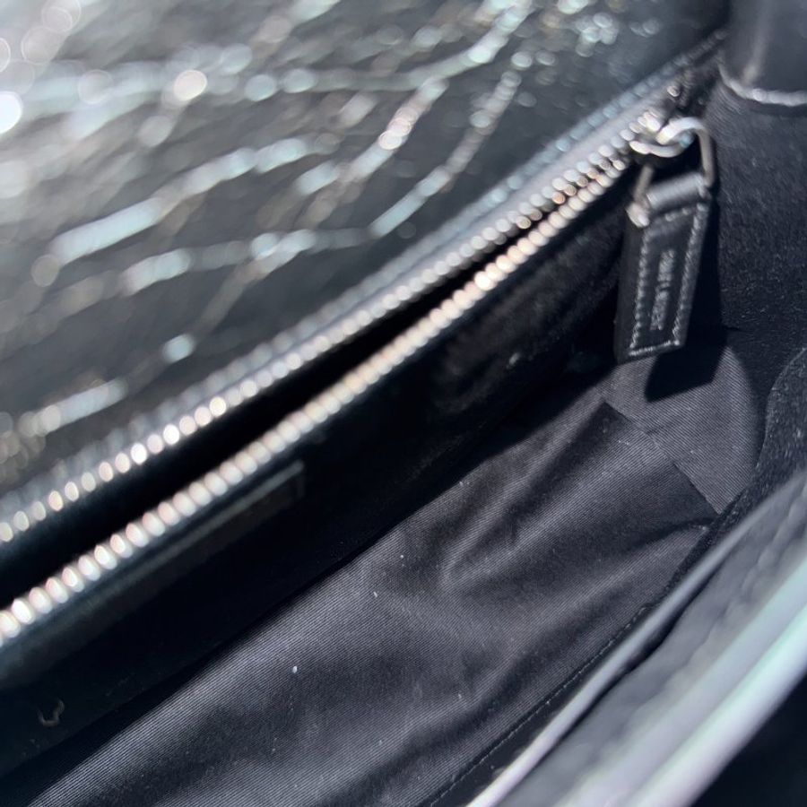 99新🆕 Saint Laurent YSL 聖羅蘭 Niki 中號 黑色銀鏈-13