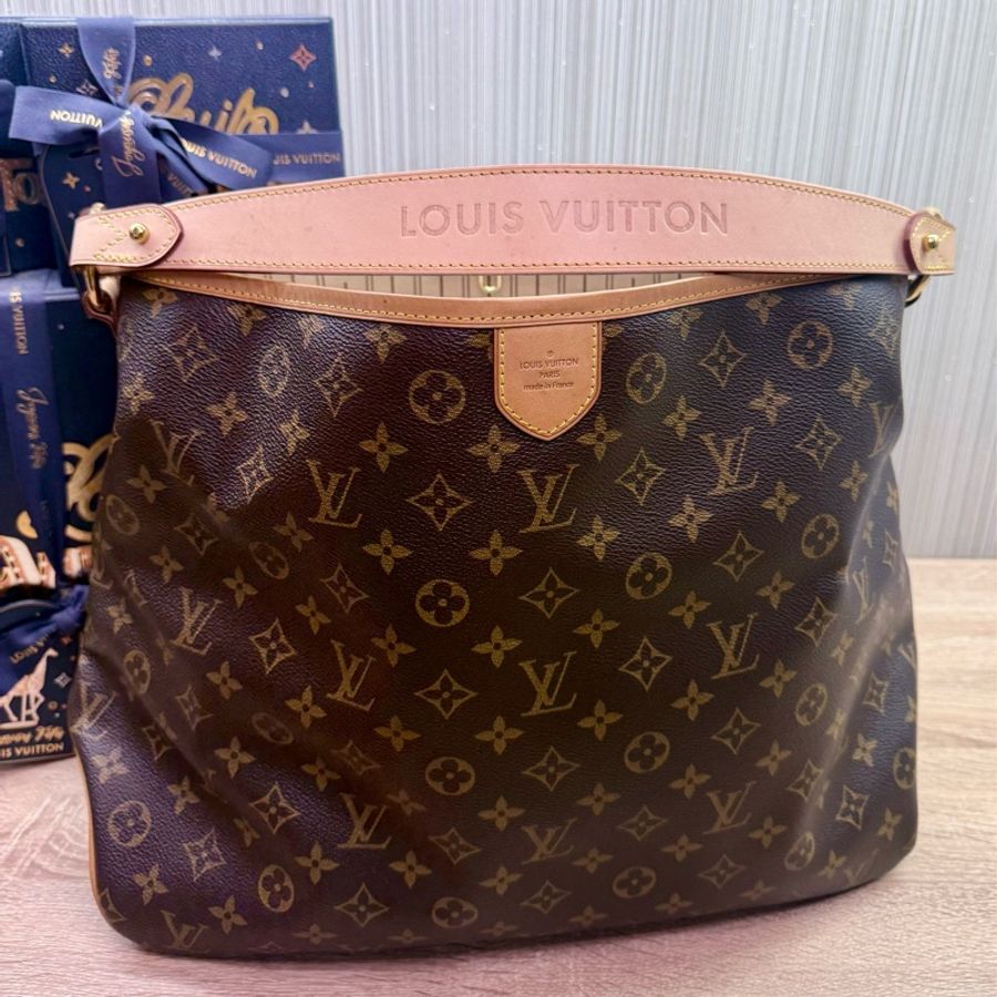 LV M40353 delightful MM單把肩背購物包托特包-6