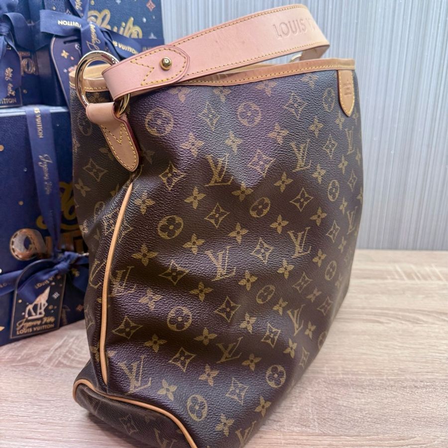 LV M40353 delightful MM單把肩背購物包托特包-8