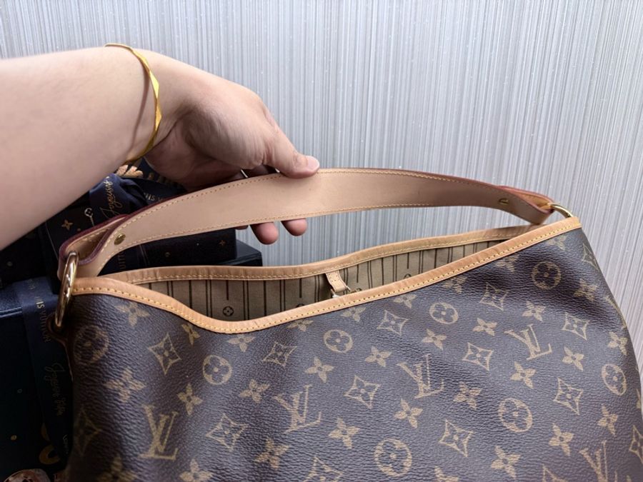 LV M40353 delightful MM單把肩背購物包托特包-11