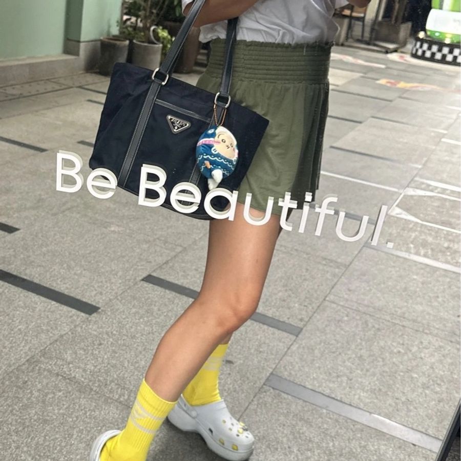 普拉達包 尼龍 海軍藍 托特包 肩背包 手提包 包包 皮革包 二手 古董包 古董 中古包 二手 prada Re-Nylon navy shoulder bag-1