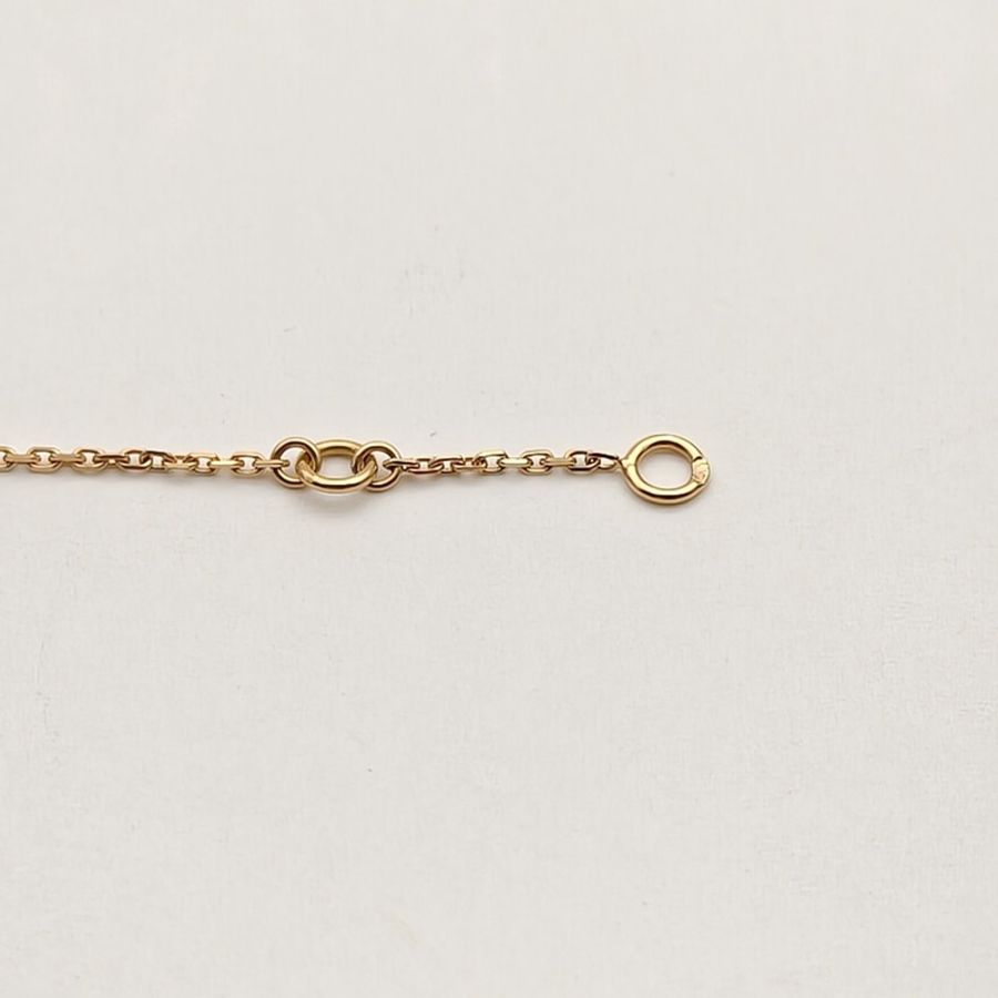 VAN CLEEF&ARPELS SweetAlhambra小號蝴蝶手鏈18K黃金/白貝母S-M碼-3