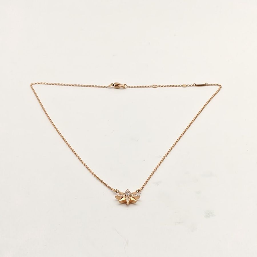 DIOR 18K玫瑰金鑽石etoiledesvents八芒星項鏈-4