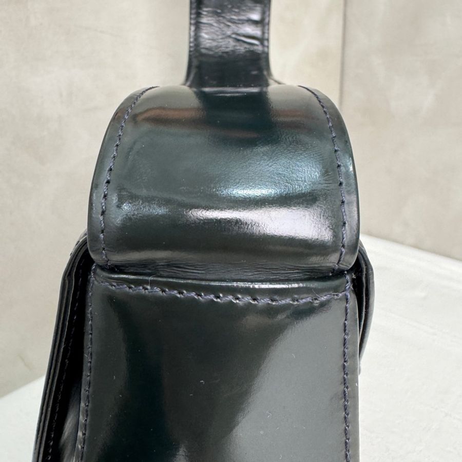 【赫蒂國際精品】 Versace 凡賽斯 經典黑色漆皮包 肩背包 斜背包 vintage-15