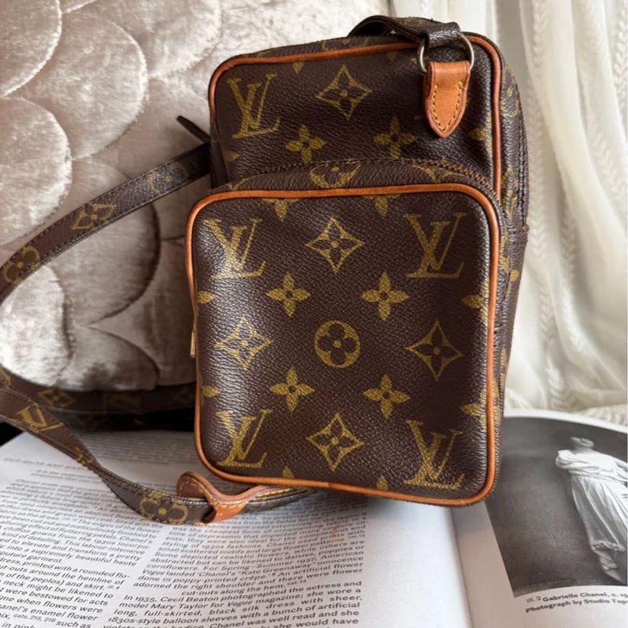 路易威登斜挎包  Louis Vuitton經典老花雙層相機包 斜挎 包包 女生 男生 louis vuitton camera bag-2