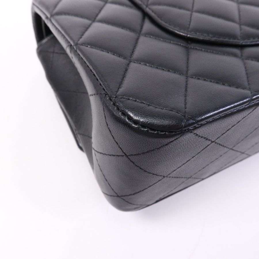 CHANEL 羊皮皮革Classic 25金扣鏈帶肩背袋-13