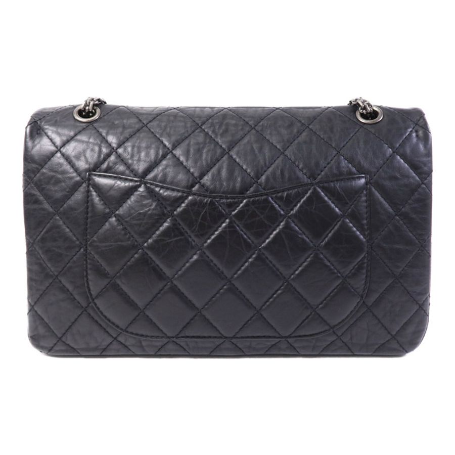 CHANEL 牛皮皮革2.55 Large銀扣鏈帶肩背袋-1
