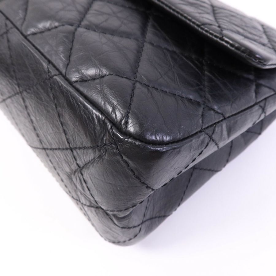 CHANEL 牛皮皮革2.55 Large銀扣鏈帶肩背袋-10