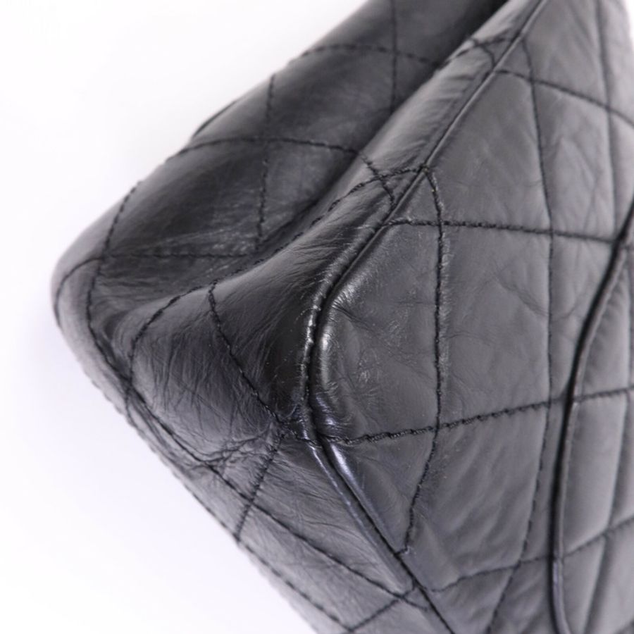 CHANEL 牛皮皮革2.55 Large銀扣鏈帶肩背袋-13