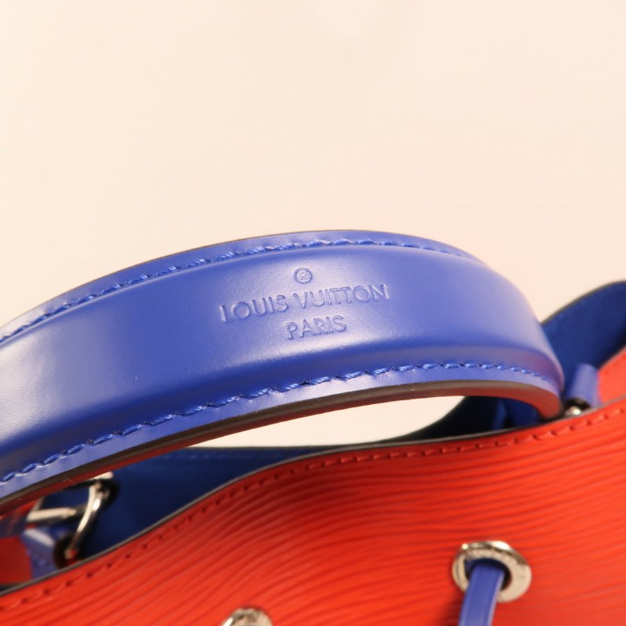 LOUIS VUITTON Epi NeoNoe MM銀扣手挽肩背兩用袋紅色藍色-7