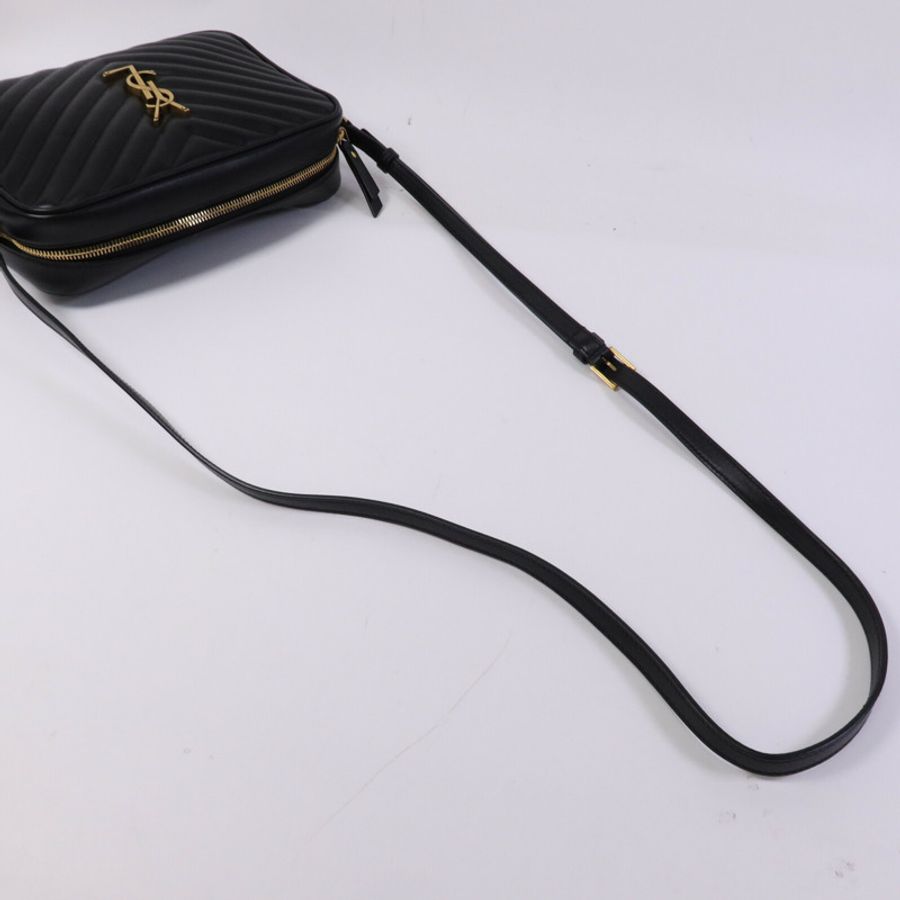 SAINT LAURENT 牛皮皮革LOU Camera Bag金扣肩背袋-9