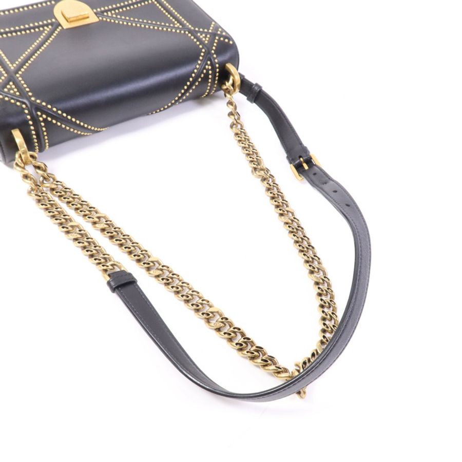 Dior 牛皮皮革Diorama金扣肩背袋-8