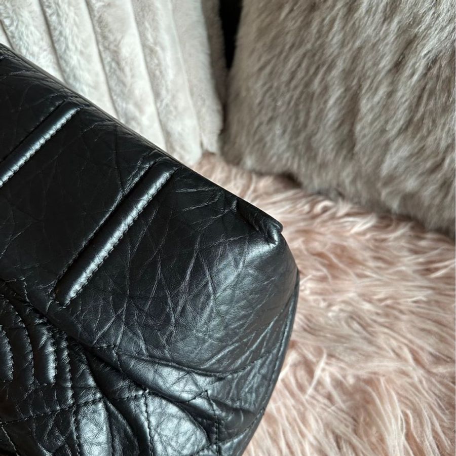 香奈兒黑色皮革鏈條托特包 多容量 鏈條包 肩背包 手提包 Chanel Paris-Moscow Black Calfskin Moscow Shopping small Tote chain bag-12