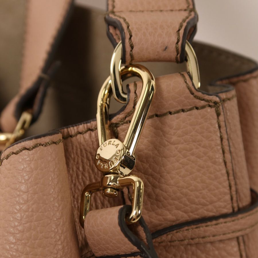 Furla 牛皮皮革Shoulder Bag金扣手挽肩背兩用袋-9